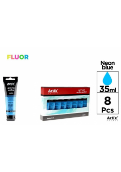 Farba akrylowa fluorescencyjna 35ml nieb (8szt)