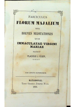 Fasciculus Florum Majalium 1866r