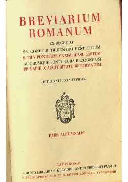 Breviarium Romanum 1949 r