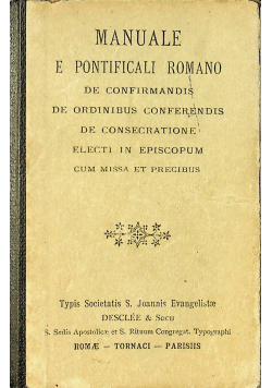 Manuale e pontificali romano 1923 r