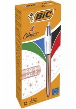 Długopis 4 Colours Rose Gold mix (12szt) BIC