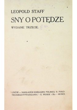 Sny o potędze 1909 r.