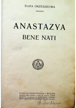 Anastazya Bene Nati 1912 r