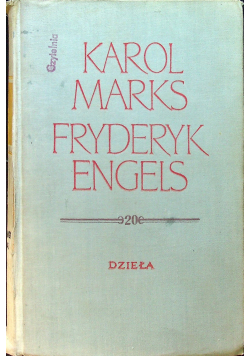 Karol Marks Fryderyk Engels Dzieła Tom 20