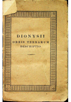 Dionysii orbis terrarum descriptio 1825 r