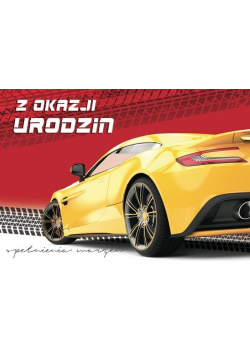 Karnet B6 3DV-195 Urodziny samochód