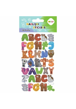 Naklejki 3D Puffy Letters 10x20cm HAPPY COLOR