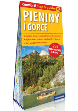 Pieniny i Gorce laminowany 2w1 przewodnik i mapa