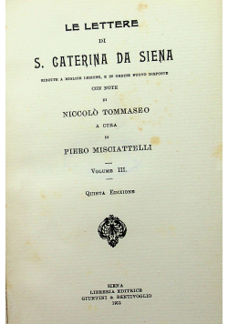 La lettere di S Caterina da Siena 1913 r