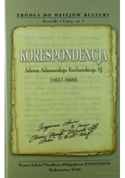 Korespondencja Adama Adamandego Kochańskiego SJ (1657-1699)