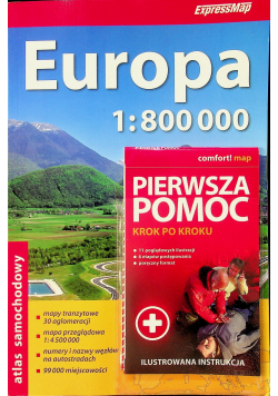 Atlas samochodowy Europa 1 800 000 plus pierwsza pomoc