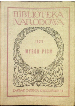 Tacyt Wybór pism