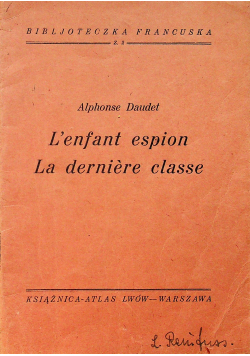 Lenfant espion La derniere classe 1934 r.