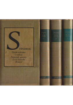Stendhal Dzieła wybrane Tom od I do IV