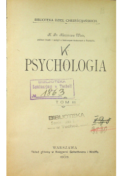Psychologia Tom III 1903 r.