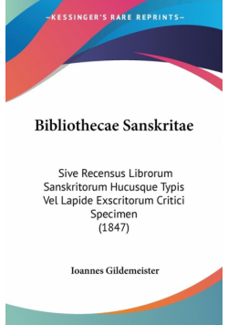 Bibliothecae Sanskritae