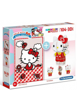 Puzzle 104 3D model Hello Kitty