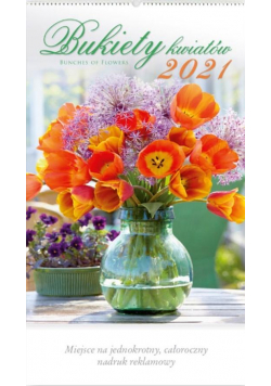 Kalendarz 2021 Reklamowy Bukiety kwiatów RW12