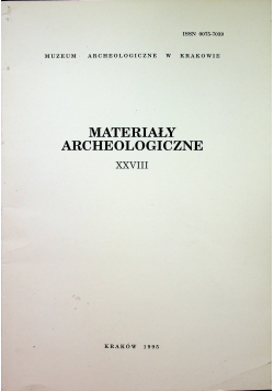 Materiały archeologiczne XXVIII