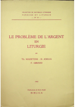 Le probleme de l argent en liturgie