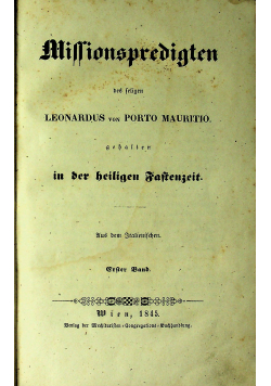 Missionpredigten 1 band 1845 r.