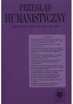 Przegląd Humanistyczny 2024/2 (485)
