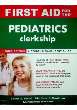 First Aid for the Pediatrics Clerkship third edition