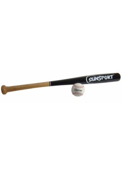 Sunsport Baseball set bat 34'' & rubber ball