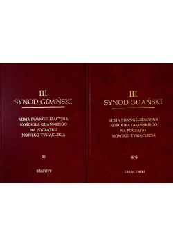 III Synod Gdański  Tom I i II