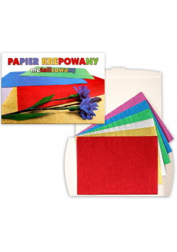 Papier metalizowany krepowany 6 kolorów C4