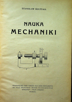 Nauka mechaniki 1923 r
