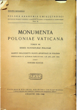 Monumenta Poloniae Vaticana ok 1948 r