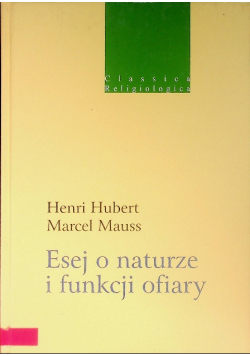 Esej o naturze i funkcji ofiary
