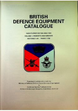 British defence equipment catalogue 1993-1994