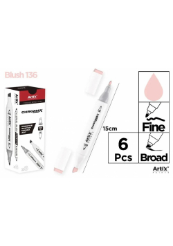 Marker Chromax z 2 końcówk. blush 136 (6szt)