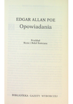 Poe Opowiadania