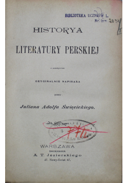 Historya literatury powszechnej tom V 1902 r.
