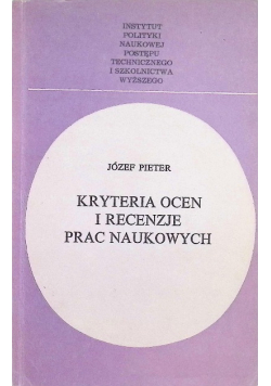 Kryteria ocen i recenzje prac naukowych