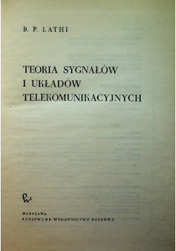 Teoria sygnałów i układów telekomunikacyjnych