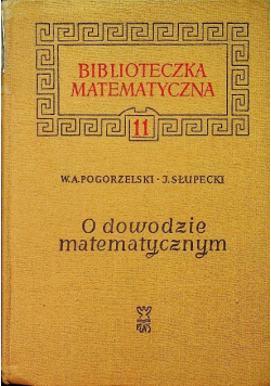 O dowodzie matematycznym