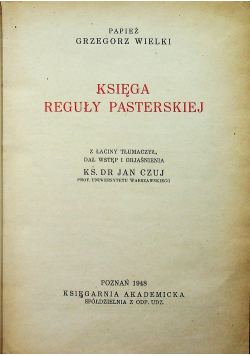 Księga reguły pasterskiej 1948 r.