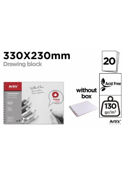 Blok rysunkowy 33x23cm 130g