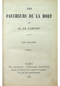 Les Faucheurs de la Mort Tome Deuxieme 1869 r.