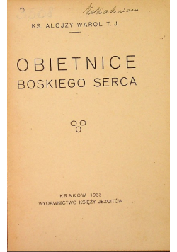 Obietnice Boskiego Serca 1933 r.
