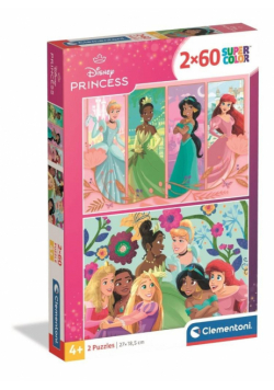 Puzzle 2x60 Super kolor Princess 24824