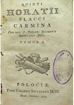 Quinti Horatii Flacci Carmina  Tom II 1803 r.