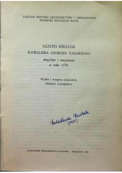 Miasto idealne kawalera Giorgio Vasariego