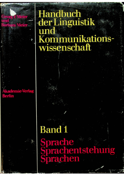 Hanbuch der Linguistik und Kommunikations band 1