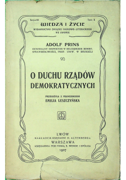 O duchu rządów demokratycznych 1907 r