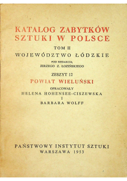 Katalog zabytków sztuki w Polsce Tom II Zeszyt 12